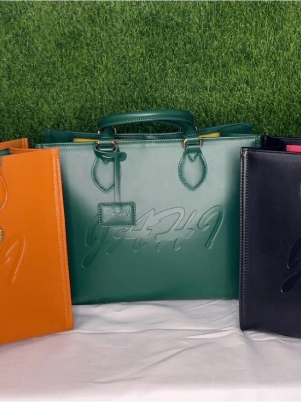 Green Embossed Tote Bag - Women Bags